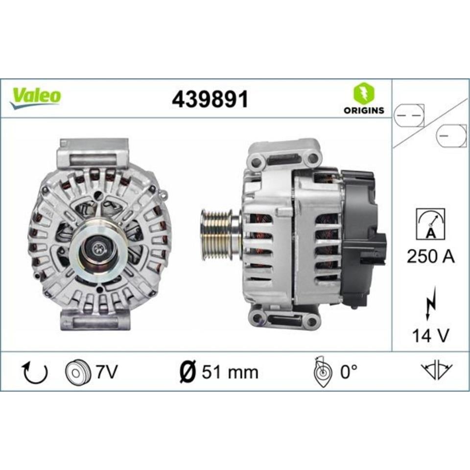 VALEO 12V ALTERNATÖR DİNAMO 250 A MERCEDES GLE/GLS