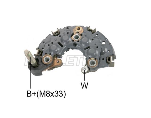DİYOT TABLASI  NIPPON DENSO TİPİ (M8 DİK CIVATA) (113 MM) HONDA-HYUNDAI-JAGUAR