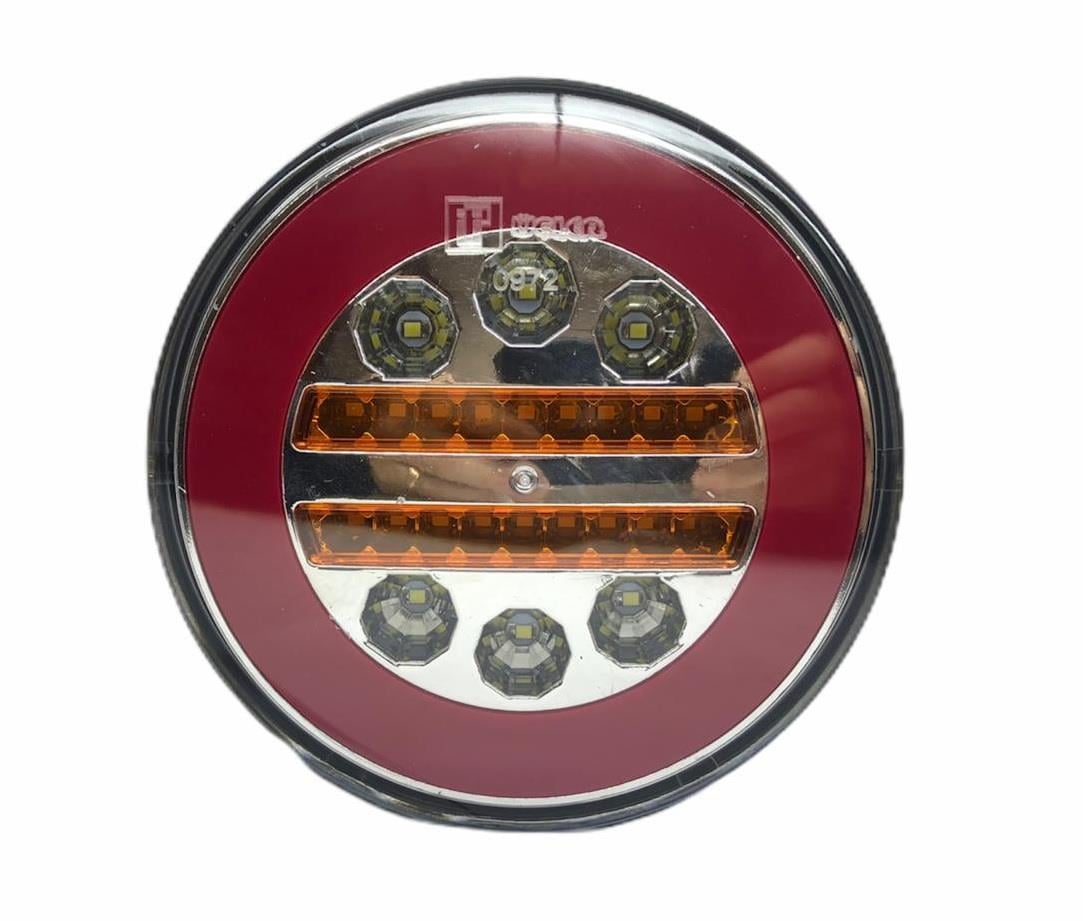 24V STOP LAMBASI YUVARLAK (NEON LEDLİ) (4 FONKSİYONLU) KABLOLU (140*35 MM)