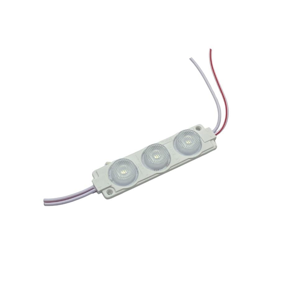 12V PARMAK LAMBA 3-LEDLİ BEYAZ (CAMLI) (75*19 MM) 
