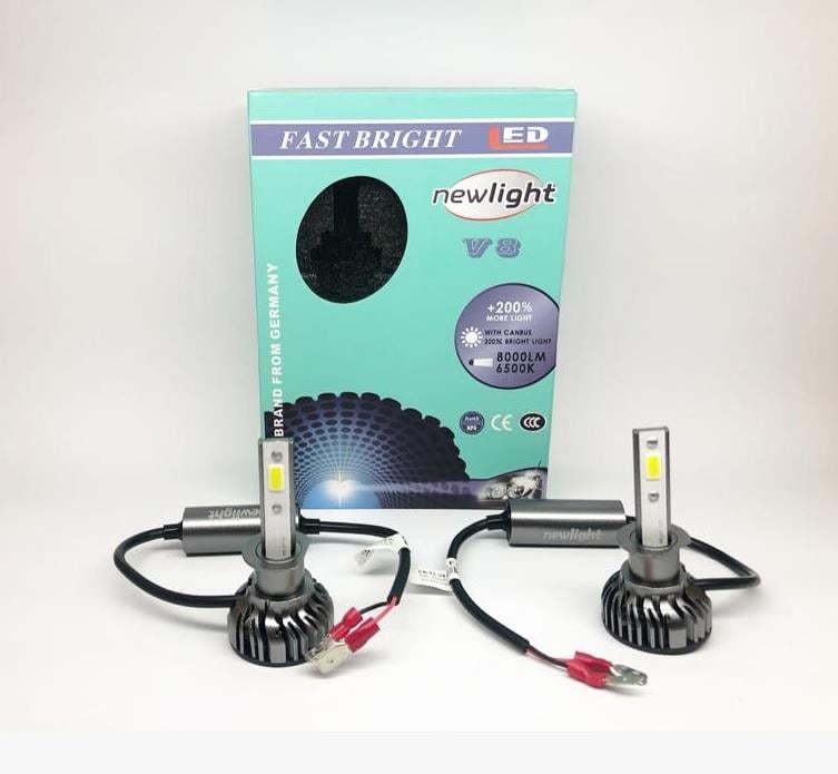NEWLIGHT 8-32V H1 DOB LED XENON FAR AMPUL SETİ 6500K 8000 LÜMEN