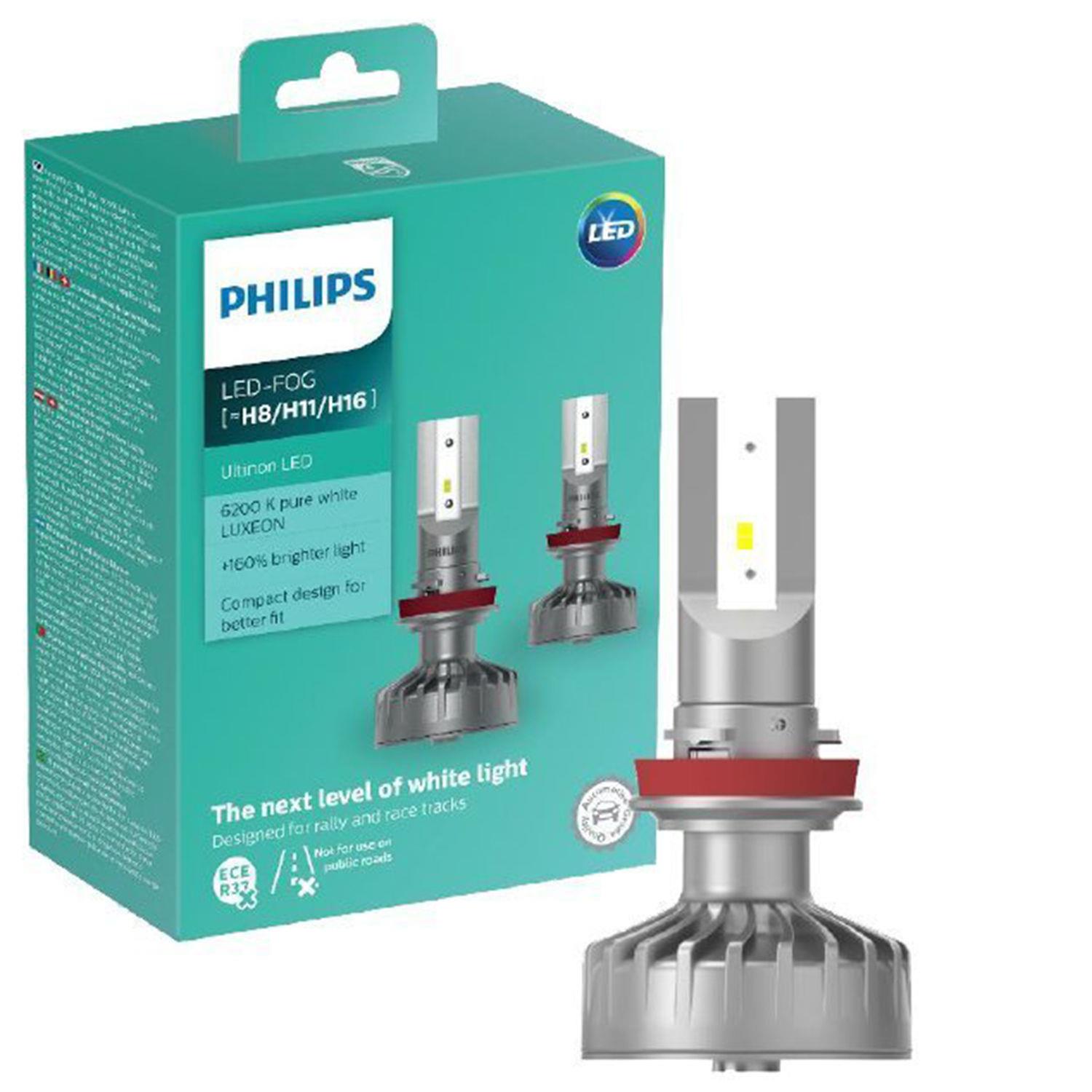PHILIPS 12V H8/H11/H16 CSP LED XENON FAR AMPUL SETİ 6200K