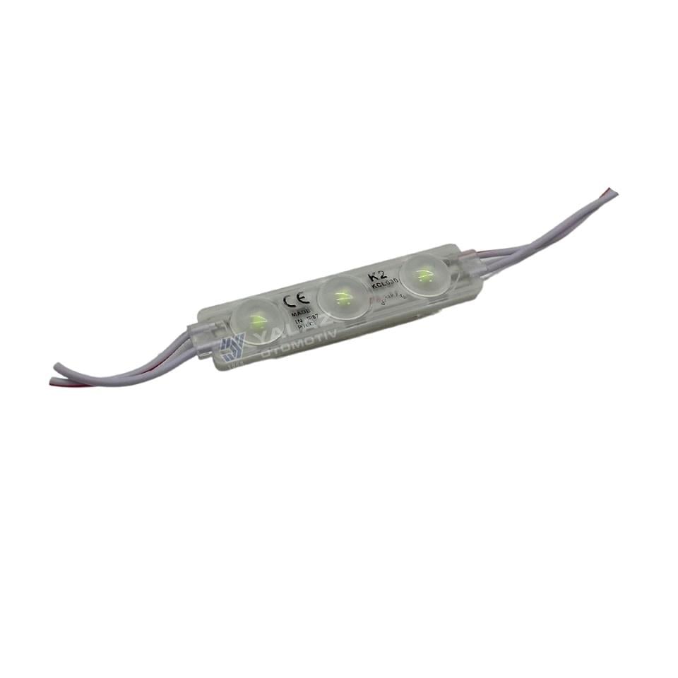 12V PARMAK LAMBA 3-LEDLİ KABLOLU BEYAZ