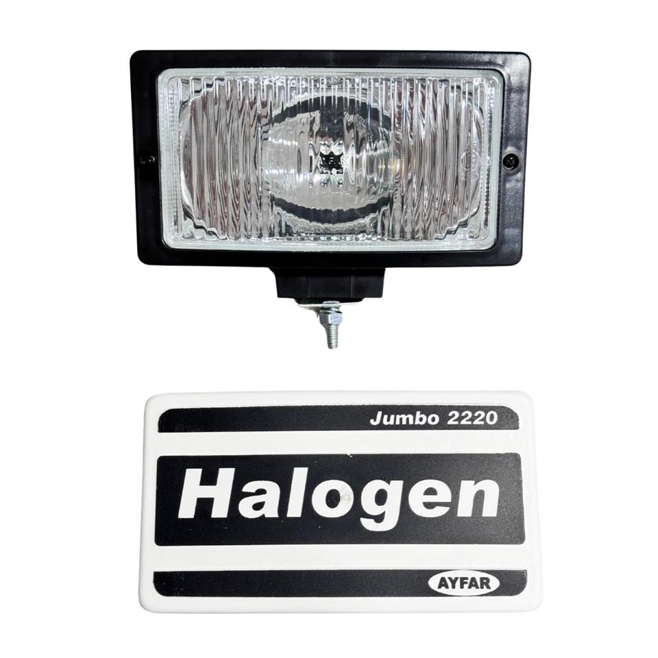 AYFAR SİS LAMBASI DİKDÖRTGEN BÜYÜK BEYAZ PLS (KAPAKLI) (ÇİZGİLİ CAM) (242*133*89 MM)