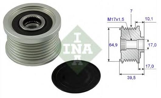 INA 535017710 INA ALTERNATÖR KASNAK RULMANLI 7-KANAL NISSAN NAVARA
