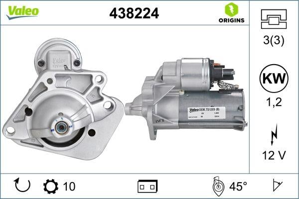 VALEO 12V MARŞ MOTORU (10 DİŞ/12 DİŞ 1.4 KW CW) DACIA-NISSAN-RENAULT 1.5 DCI 2005 >