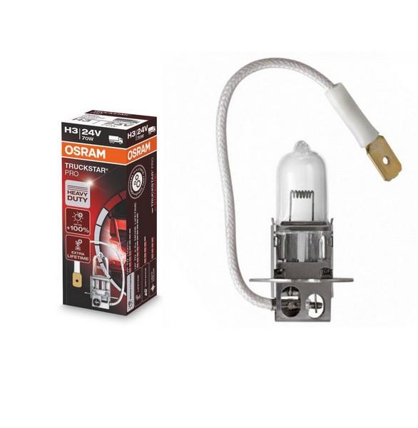 OSRAM 24V H3 AMPUL 70W %100 FAZLA IŞIK TRUCKSTAR SARSINTIYA DAYANIKLI