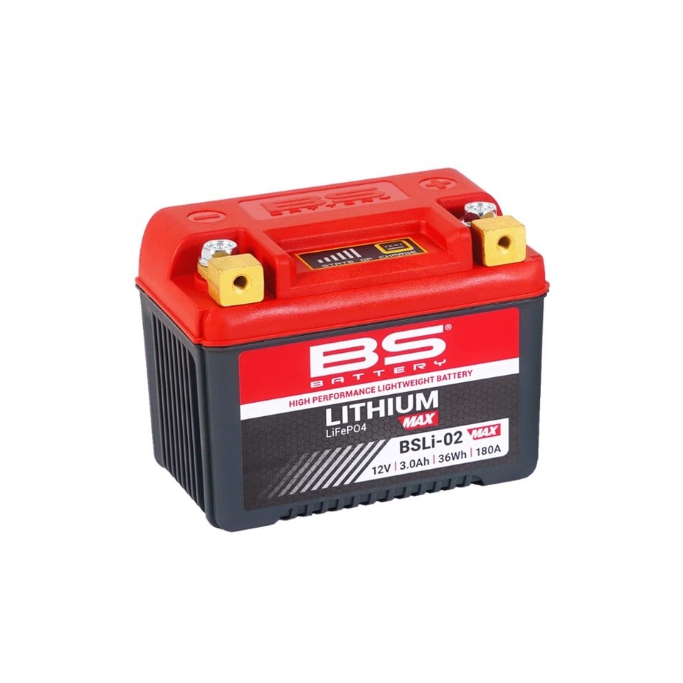 BS BATTERY 12V 3 AH MOTOSİKLET AKÜSÜ (LITHIUM ION-LIFEPO4) 36Wh 180 A (EN) (114*70*85) BSLİ-02 MAX