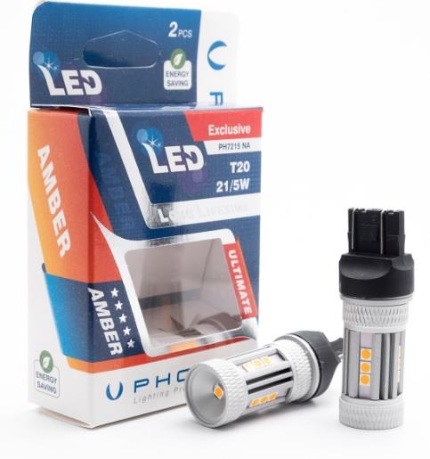 PHOTON 12V 1016 AMPUL DİPSİZ T20 (13 LEDLİ) SARI (MERCEKLİ) (2 AD)
