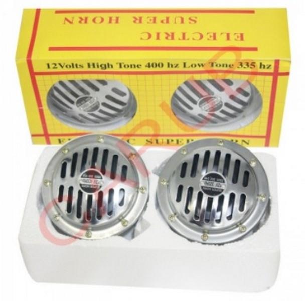 12V DİDİT KORNA SÜPERTON 320/430 HZ (KROM) (TAKIM)