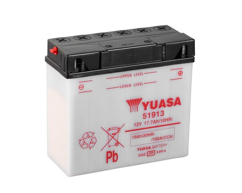 YUASA 12V 19 AH MOTOSİKLET AKÜSÜ 100 A (EN) (186*82*171) (51913)