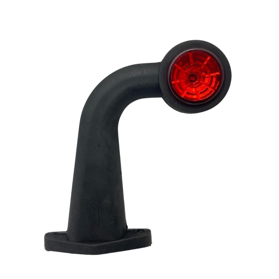 FRISTOM 12V-30V BOYNUZ TAKOZ LAMBASI UZUN EĞRİ (LEDLİ) (180 MM) E9