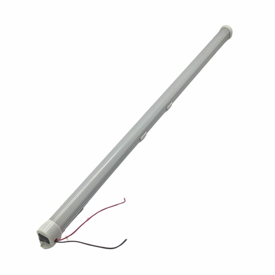 24V FLORESAN TAVAN LAMBASI LEDLİ BEYAZ (BUZLU CAM) ANAHTARLI (50 CM)