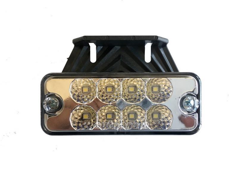 12V-24V YAN PARK LAMBASI DORSE SİDE MARKER BEYAZ (8 LEDLİ) (100*40 MM)