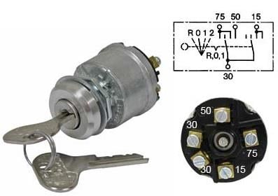 BOSCH KONTAK ANAHTARI (5 UÇLU) (I-II-START) (EMNİYETLİ) (KISA TİP)
