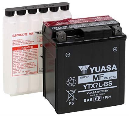 YUASA 12V 6 AH MOTOSİKLET AKÜSÜ 85 A (EN) (113*70*130) (YTX7L-BS)