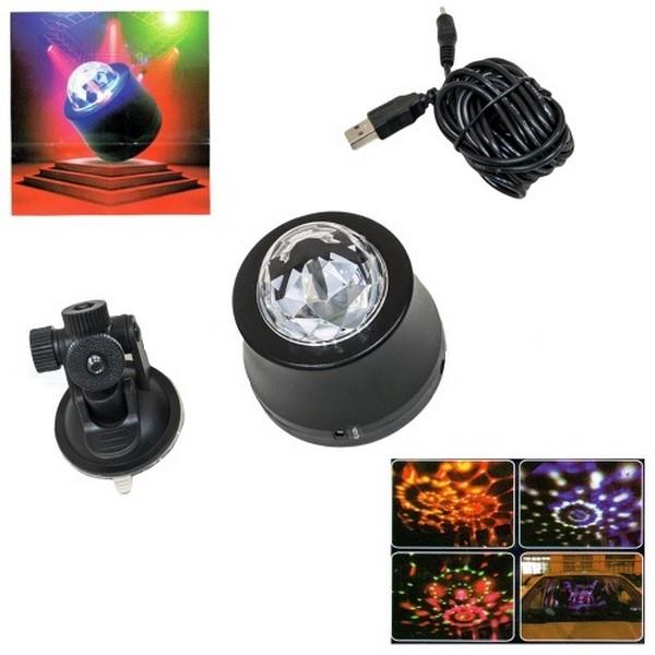 SABİT DONEN RENKLİ DİSCO LAMBASI (USB GİRİŞ) VANTUZLU