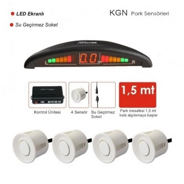 PARK SENSÖRÜ SES İKAZLI+OVAL GÖSTERGELİ E3 (KONUŞAN) (22 MM) BEYAZ