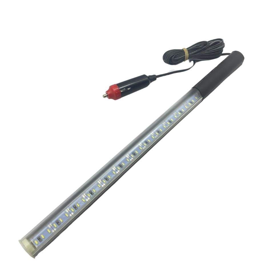 12V SEYYAR LAMBA 36 LEDLİ BEYAZ MIKNATISLI ANAHTARLI (35 CM) (ÇAKMAK FİŞLİ) (KABLO UZUNLUĞU 3 MT)