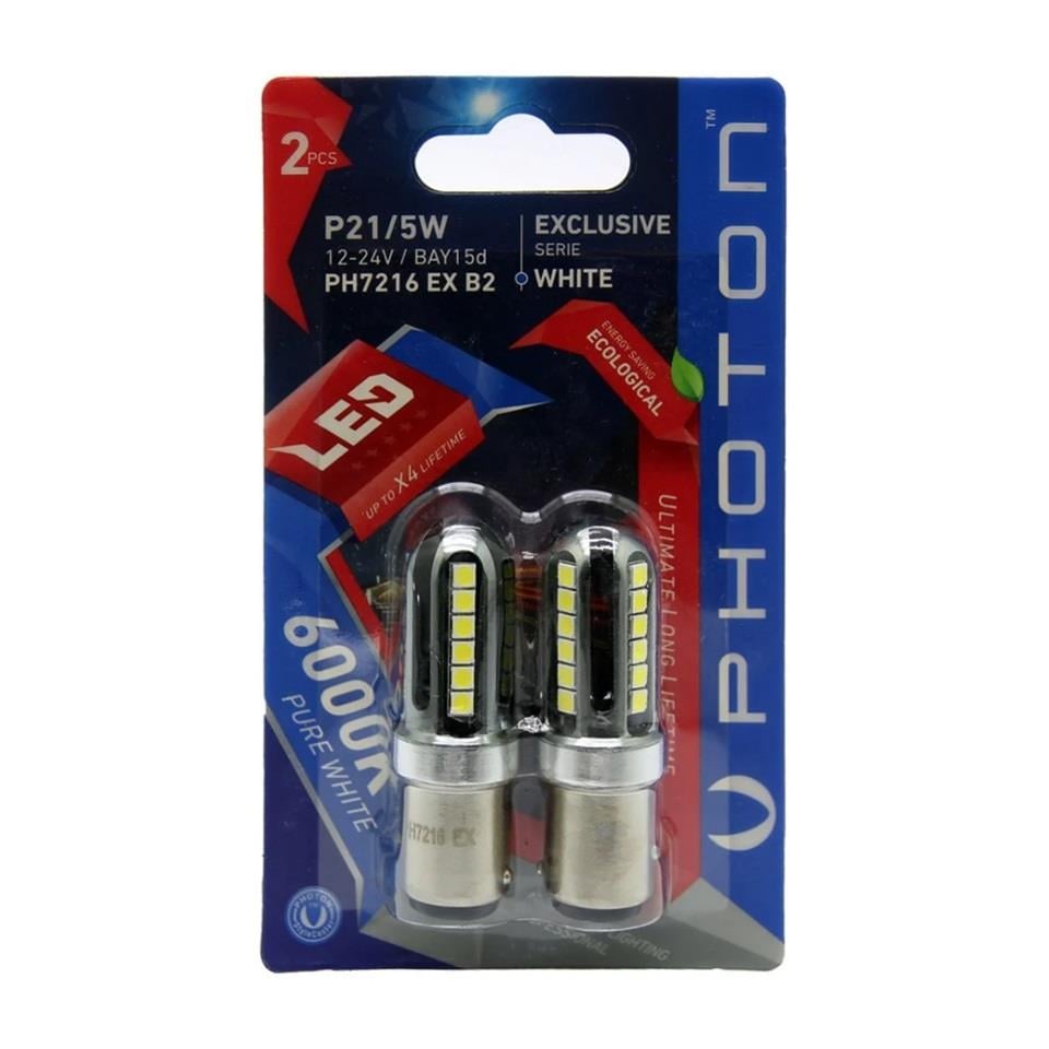 PHOTON 12V-24V 1016 AMPUL 24 LEDLİ BEYAZ (2 AD)