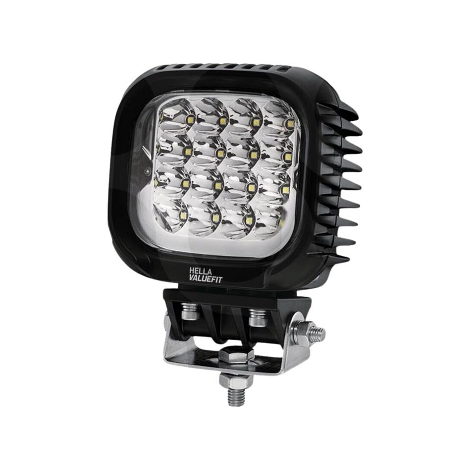 HELLA 12V-30V ÇALIŞMA LAMBASI S5000 2.0 KARE 5000 LÜMEN (16 LEDLİ BEYAZ-SARI) (125*114*88 MM)