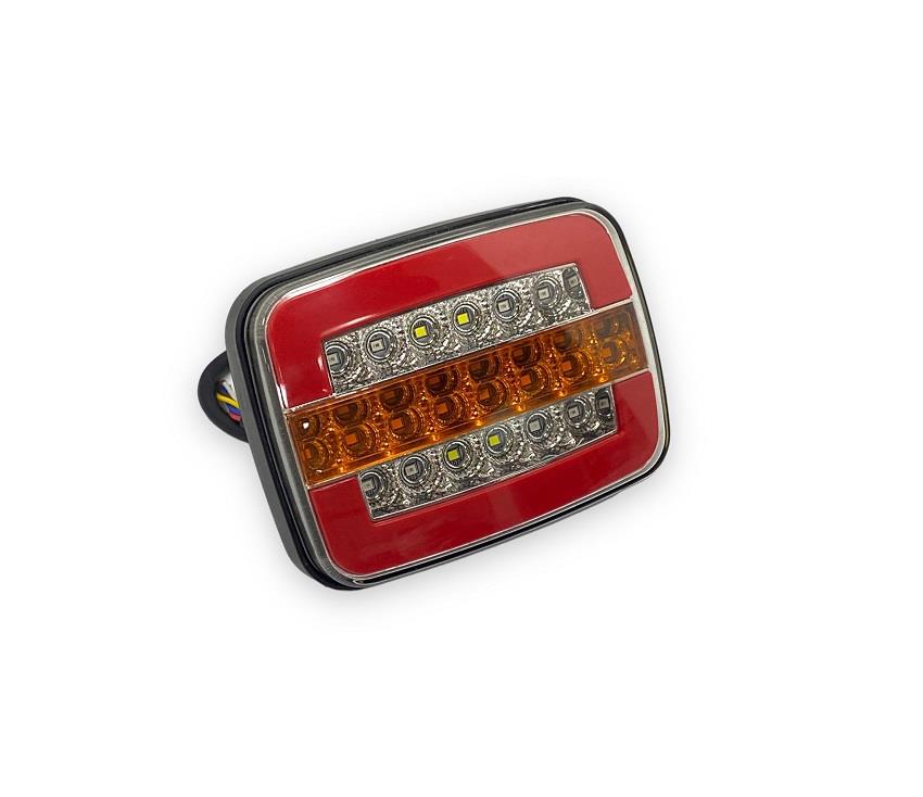 12V STOP LAMBASI (NEON LEDLİ) (KAYAR SİNYALLİ) (4 FONKSİYONLU) (126*97*40 MM)