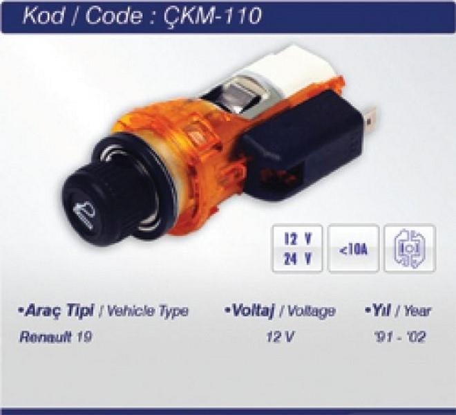 ÜSTÜN 12V ÇAKMAK KOMPLE RENAULT R19 (SARI)