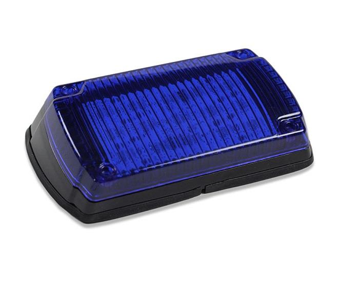 12V-24V YAN İKAZ LAMBA ÇAKAR 6 LEDLİ  (MAVİ) FİŞLİ