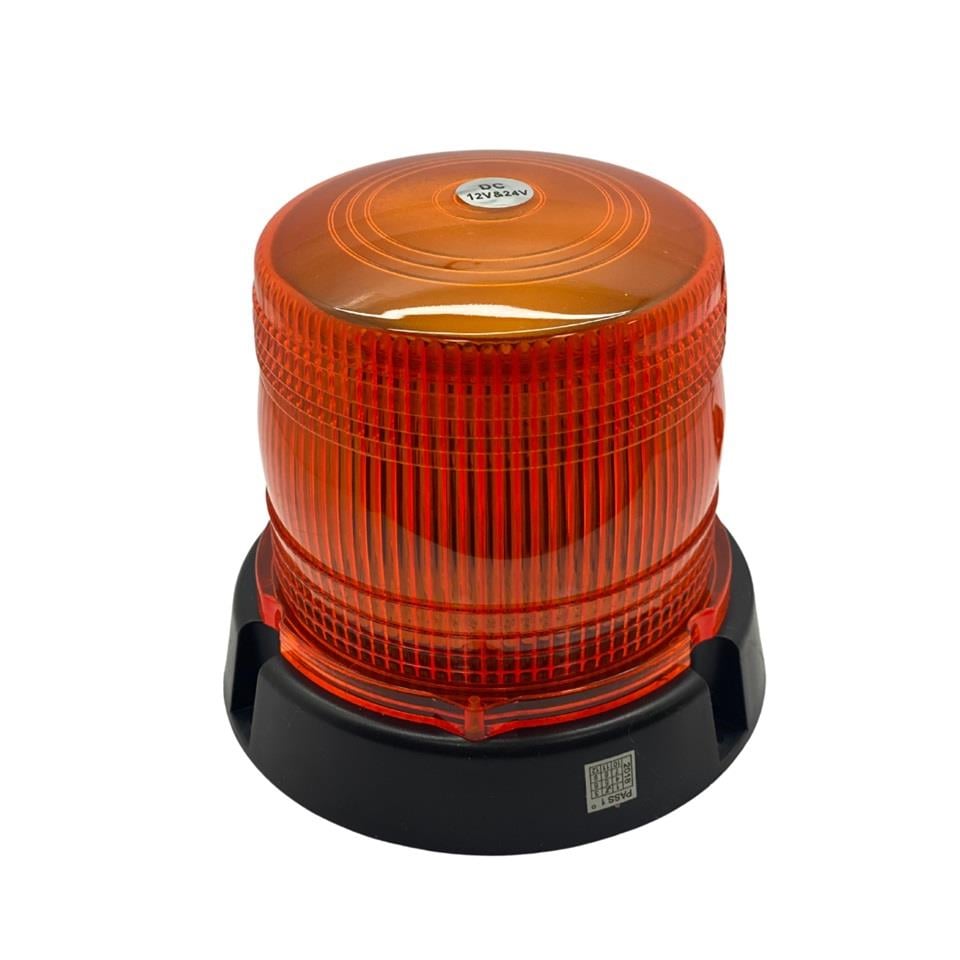 12V-24V ÇAKAR TEPE LAMBA LEDLİ MIKNATISLI ÇAKMAK FİŞLİ SARI (114*104 MM) 