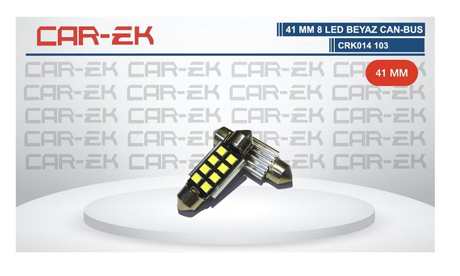 12V SOFİT AMPUL LED 8'Lİ BEYAZ (41 MM) (2 AD)