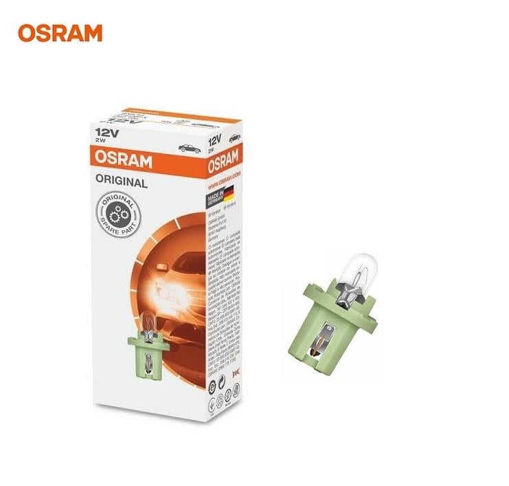 OSRAM 12V DUYLU GÖSTERGE AMPULÜ DİPSİZ 2W (AÇIK YEŞİL) (8 MM)