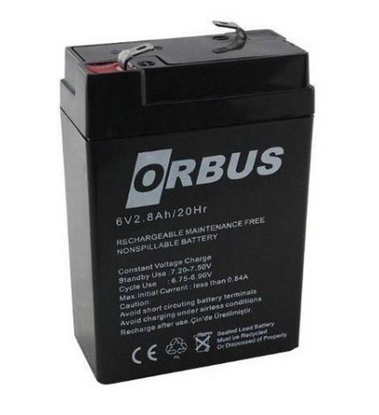 ORBUS 6V 2.8 AH AKÜ KURU TİP (66*33*97) (0,6 KG)