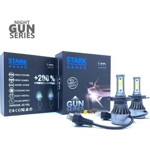 12V-24V H4 XENON LED FAR AMPUL SETİ 42W 6500K 8400 LÜMEN COB LED