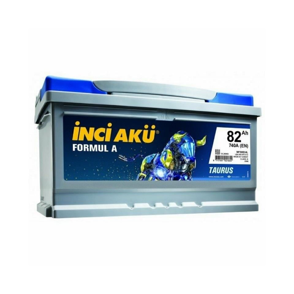 İNCİ 12V 82 AH AKÜ FORMUL A TAURUS 740 A (EN) (315*175*175) (ALÇAK)