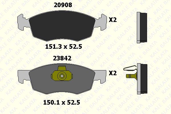 KALE ÖN FREN BALATASI FIAT PALIO/DOBLO 2001 >