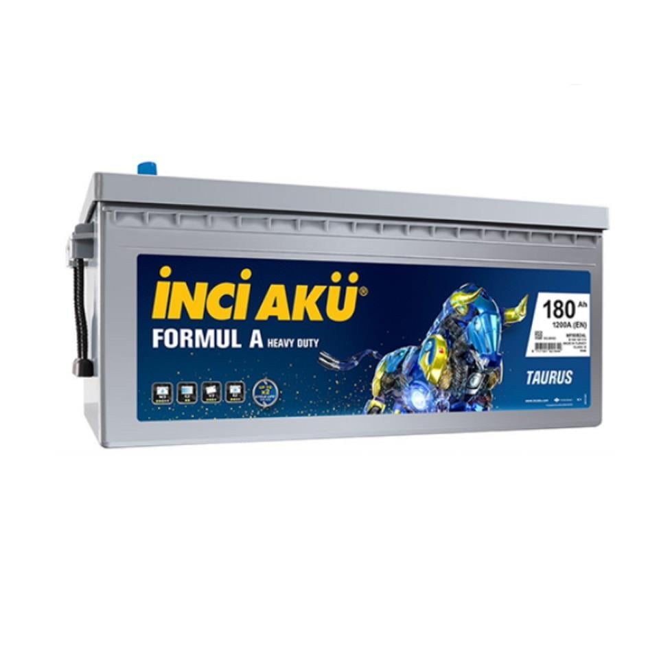İNCİ 12V 180 AH AKÜ FORMUL A TAURUS 1100 A (EN) (513*223*220)