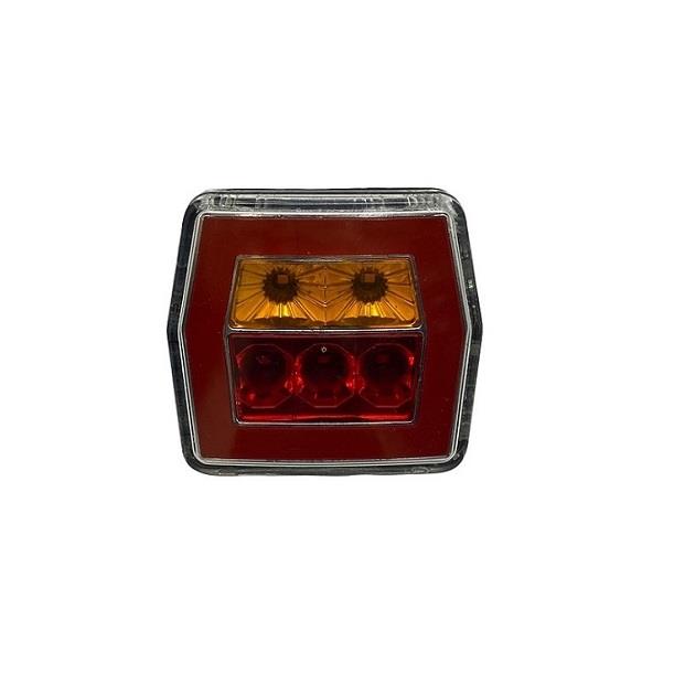 9V-30V STOP LAMBASI KARE (LEDLİ) (KIRMIZI-SARI) (100*100 MM) 