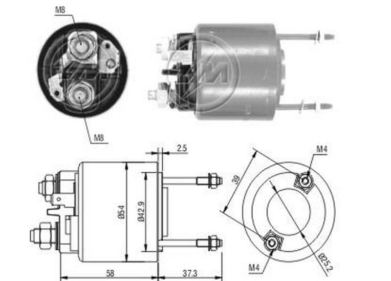ZM 12V MARŞ OTOMATİĞİ VALEO TİPİ (2/3 DELİK) FİŞLİ SOL 