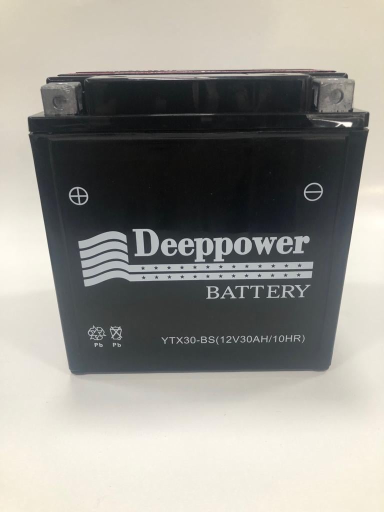 DEEPPOWER 12V 30 AH MOTOSİKLET AKÜSÜ (165*125*175) (YTX30-BS) (TERS)