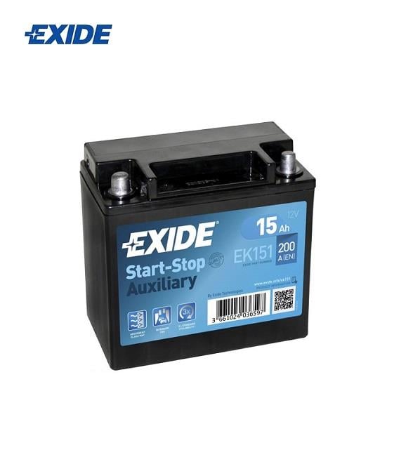 EXIDE 15 AH AKÜ AUXILIARY 200 A (EN) (START-STOP) (150*90*145) JAGUAR- LAND ROVER BESLEME AKÜSÜ