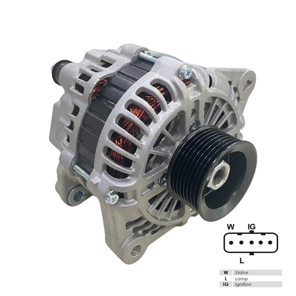24V ALTERNATÖR DİNAMO MITSUBISHI TİPİ 130 A (5 FİŞ SOKETLİ) (W-L-IG . .) FORD CARGO 