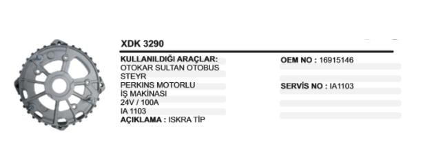ALTERNATÖR ARKA KAPAK ISKRA TİPİ 100 A
