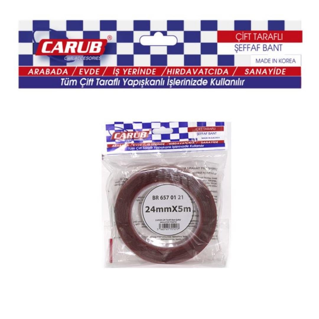 ÇİFT TARAFLI BANT 24 MM X 5 MT ŞEFFAF (SİLİKONLU)