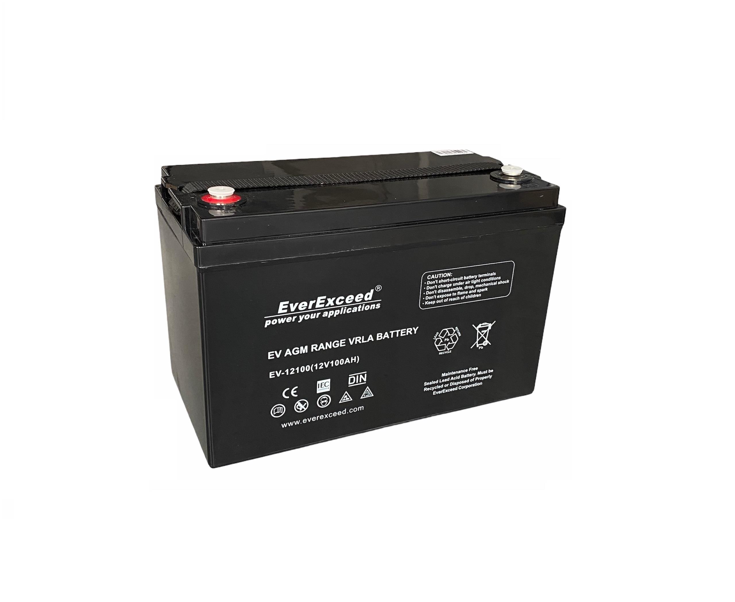 EVEREXCEED 12V 100 AH JEL AKÜ AGM (305*170*220) (27 KG)