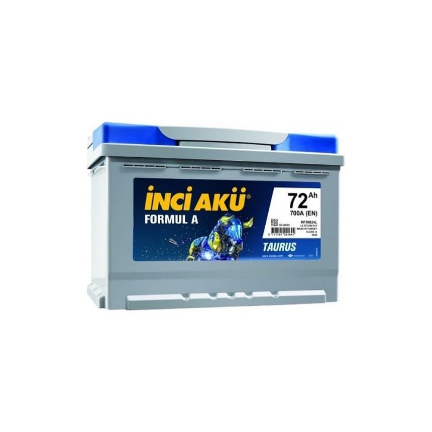 İNCİ 12V 72 AH AKÜ FORMUL A TAURUS 700 A (EN) (278*175*190) 