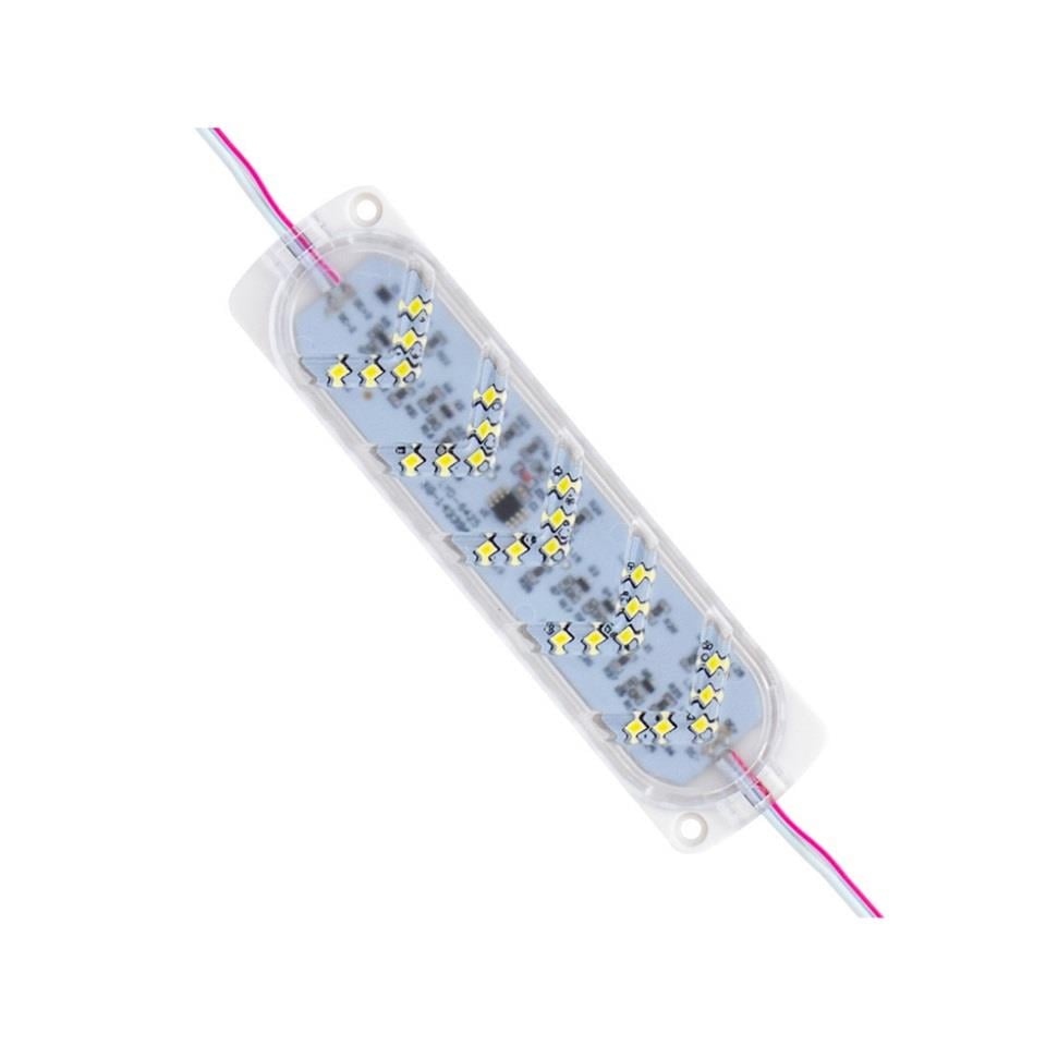 12V ÇAKAR LAMBA LEDLİ (OK İŞARETLİ) (BEYAZ) KABLOLU (142*37 MM)