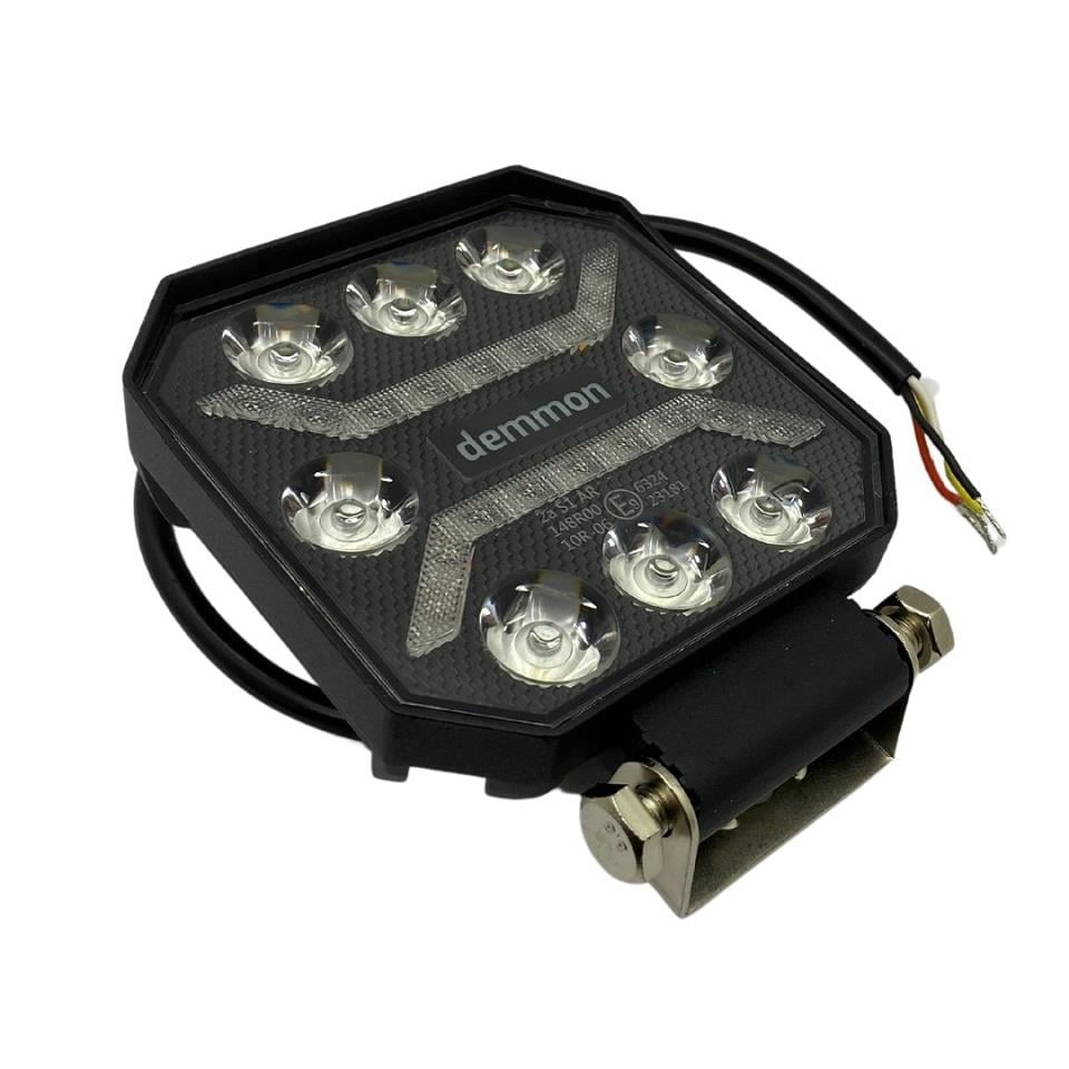 DEMMON 9V-32V OFF-ROAD LED ÇALIŞMA LAMBASI KARE (SARI-KIRMIZI-BEYAZ) (110*110*37 MM)