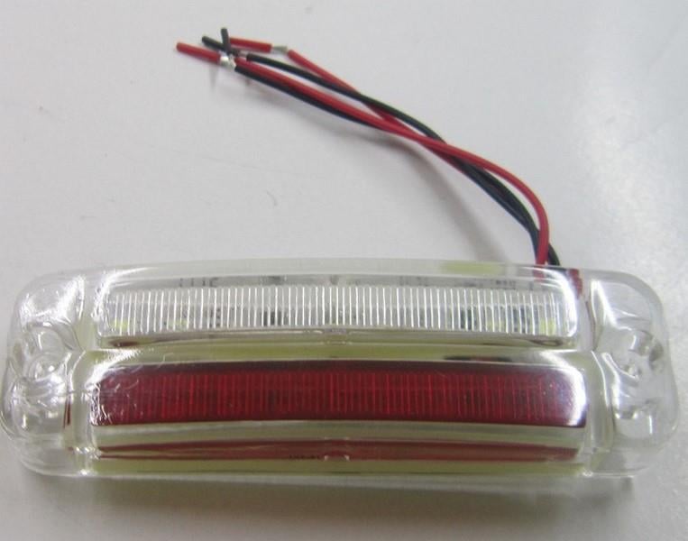 12V-24V PARMAK LAMBA 18-LEDLİ KIRMIZI-BEYAZ (ÇİFTLİ) (100*30 MM)