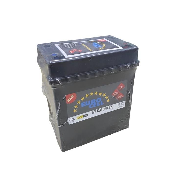 EUROCELL 12V 42 AH AKÜ 300 A (EN) (197*129*227) (İNCE KUTUP DÜZ)