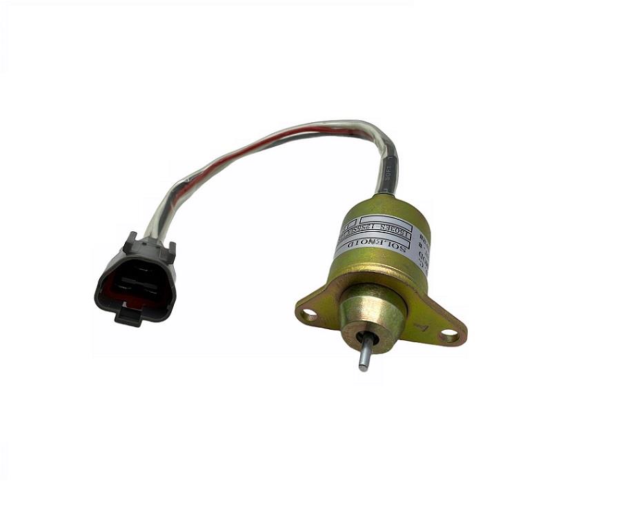 12V STOP SELENOİDİ KAYIK KULAKLI (KÜÇÜK TİP) (DÜZ MİL 12 MM) YANMAR